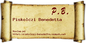Piskolczi Benedetta névjegykártya